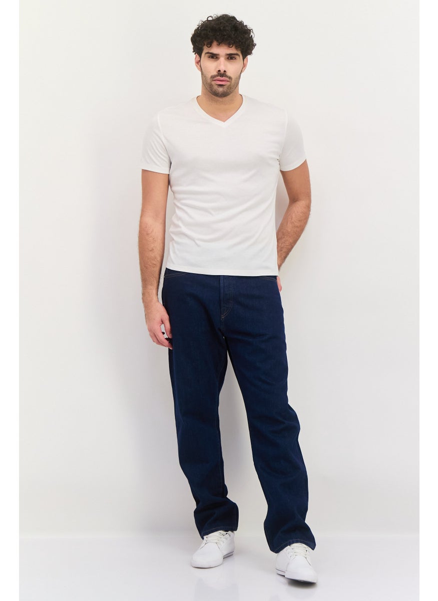 Men Original Fit Plain No Stretchable Denim, Navy
