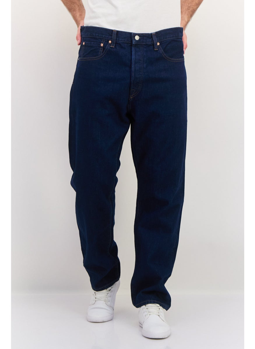 Men Original Fit Plain No Stretchable Denim, Navy