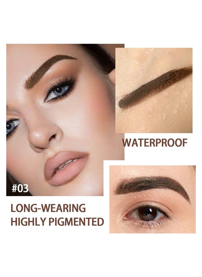 4 Colors High Concentration of Thickening Brow Mascara Eyebrow Gel, Waterproof High Color Rendering Volumizing Brow Mascara with Eyebrow Brush, 48 Hours Semi-Permanent Tinted Eyebrow Fashion
