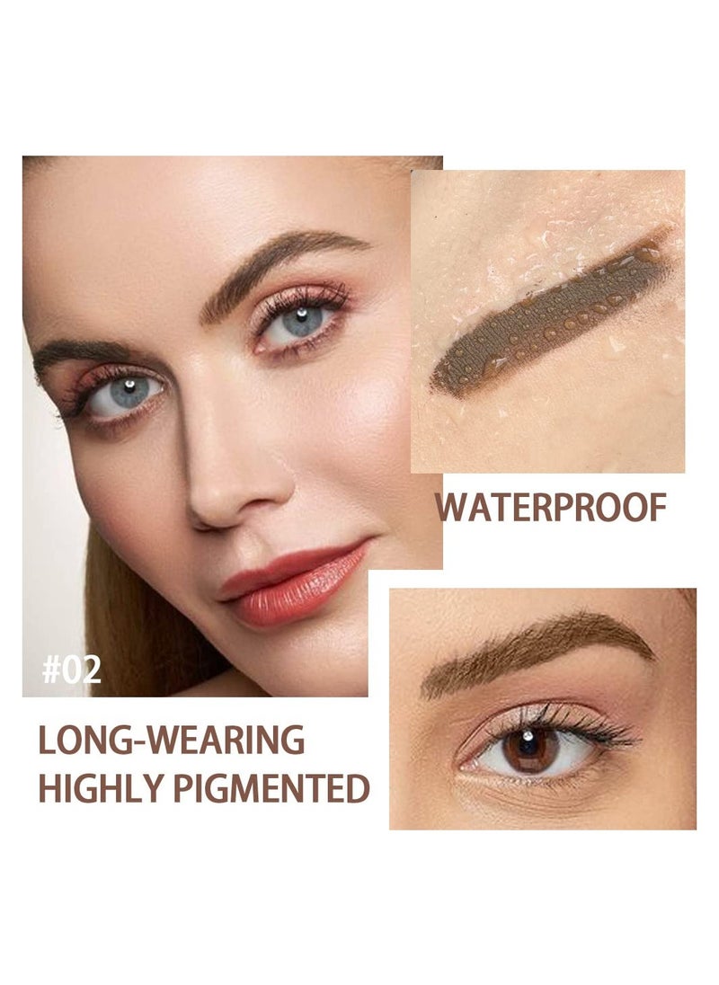 4 Colors High Concentration of Thickening Brow Mascara Eyebrow Gel, Waterproof High Color Rendering Volumizing Brow Mascara with Eyebrow Brush, 48 Hours Semi-Permanent Tinted Eyebrow Fashion