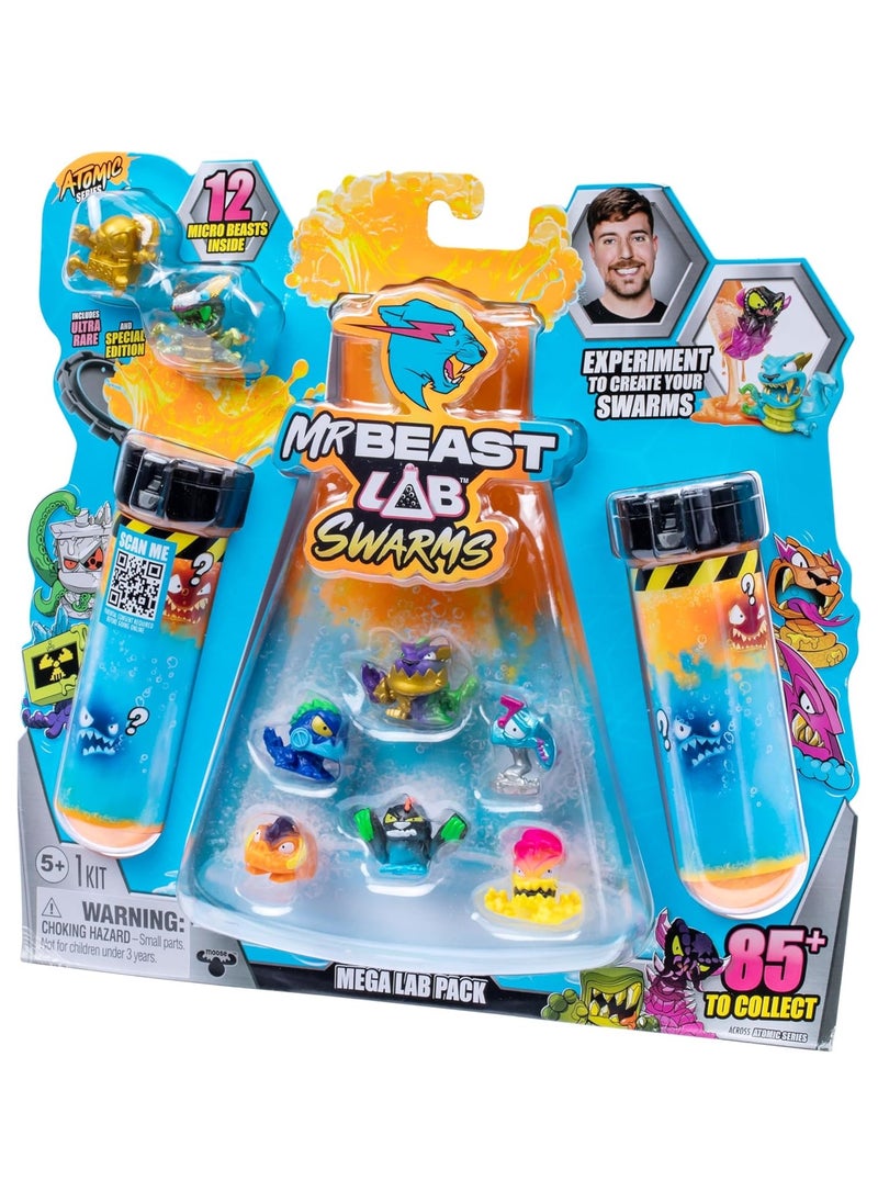 MrBeast Lab Swarms Atomic Series 12 Pack | Night Fright Panther Mystery Beasts | Shake & Reveal Exciting Collectibles