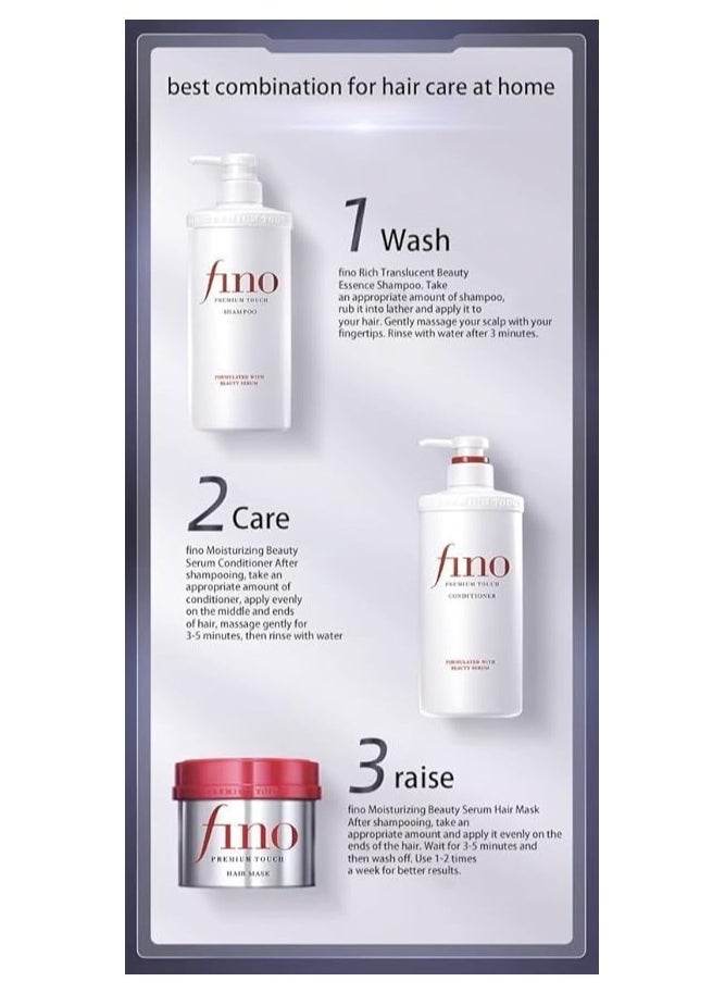 Premium Touch Moist Shampoo 550 ml & Conditioner 550 ml & treatment mask 230 gm & Hair oil 70 ml hair care set Strengthen, nourish and restore dry hair, dry scalp and damaged hair