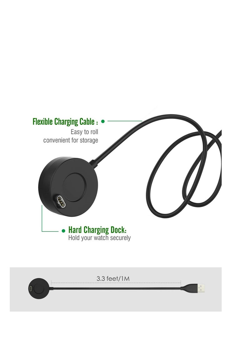 Replacement for Charger Cable USB Charging Station Dock with Data Sync Compatible for Garmin Vivoactive 3/Fenix 5 5S 5X/6 6S 6X Smart Watch