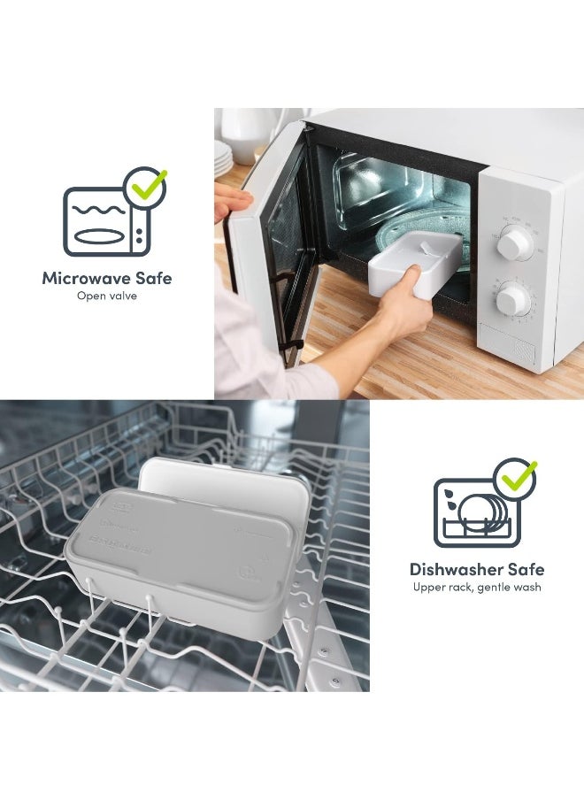 monbento - Bento Box MB Original Onyx with Compartments - 2 Tier Leakproof Lunch Box for Work Lunch Packing and Meal Prep - BPA Free - Food Grade Safe Food Containers - Black