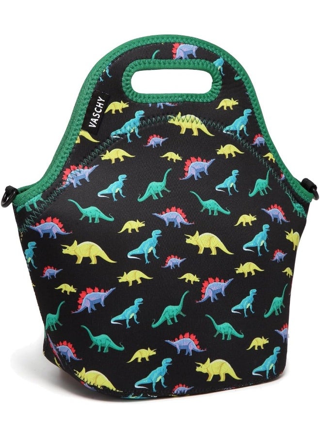 VASCHY Neoprene Insulated Lunch Bag Tote with Detachable Adjustable Shoulder Strap for Kids, Women