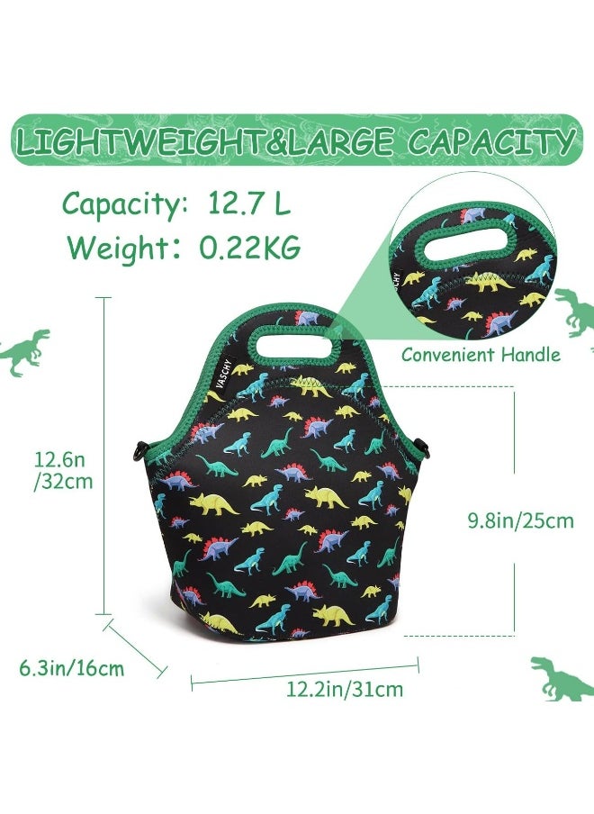 VASCHY Neoprene Insulated Lunch Bag Tote with Detachable Adjustable Shoulder Strap for Kids, Women