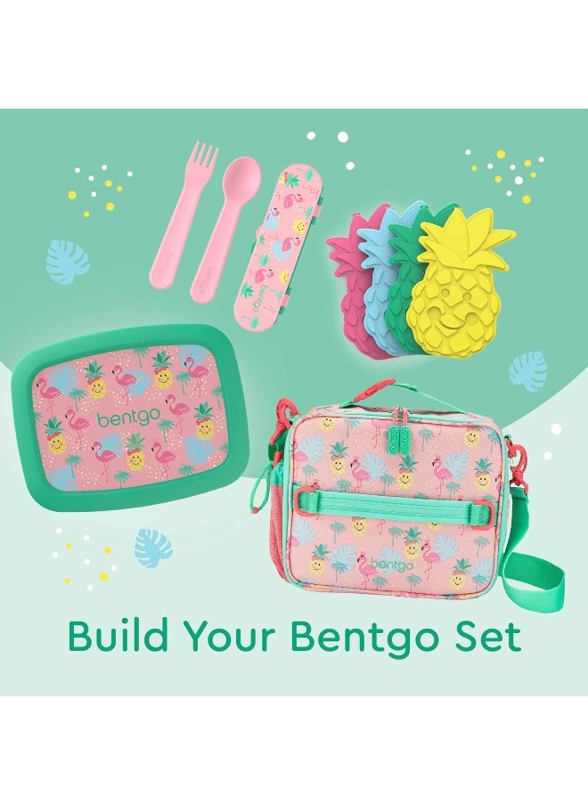 Bentgo® Kids Prints Lunch Bag - Double Insulated, Durable, Water-Resistant Fabric with Interior and Exterior Zippered Pockets and External Bottle Holder- Ideal for Children 3+