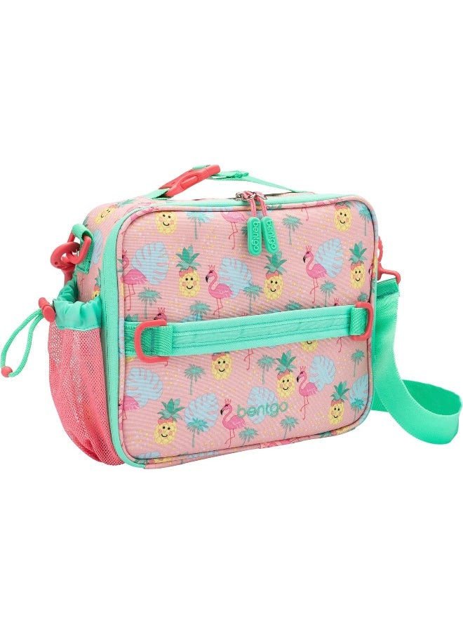 Bentgo® Kids Prints Lunch Bag - Double Insulated, Durable, Water-Resistant Fabric with Interior and Exterior Zippered Pockets and External Bottle Holder- Ideal for Children 3+
