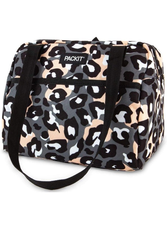 PackIt Freezable Hampton Lunch Bag Wild Leopard Gray