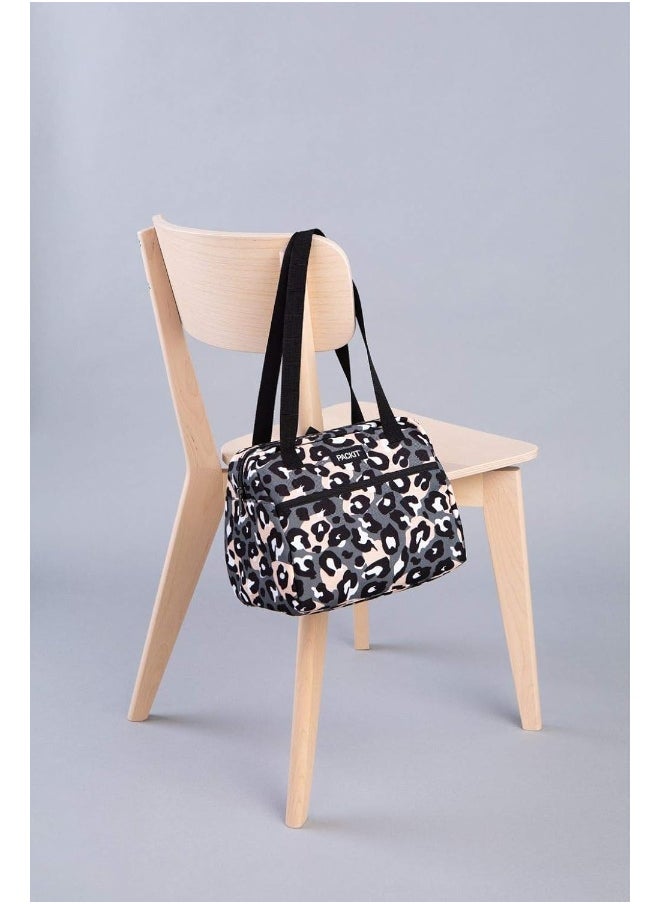 PackIt Freezable Hampton Lunch Bag Wild Leopard Gray