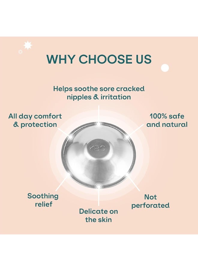 Koala Babycare® - Nursing Pads in Pure Silver 999 Nickel-Free for The Prevention and Treatment of Breast Rams During Breastfeeding | Class 1 Koala Silver Cup Medical Device