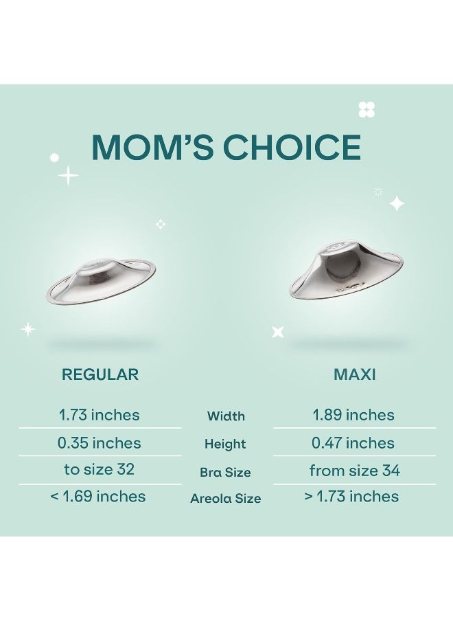 Koala Babycare® - Nursing Pads in Pure Silver 999 Nickel-Free for The Prevention and Treatment of Breast Rams During Breastfeeding | Class 1 Koala Silver Cup Medical Device