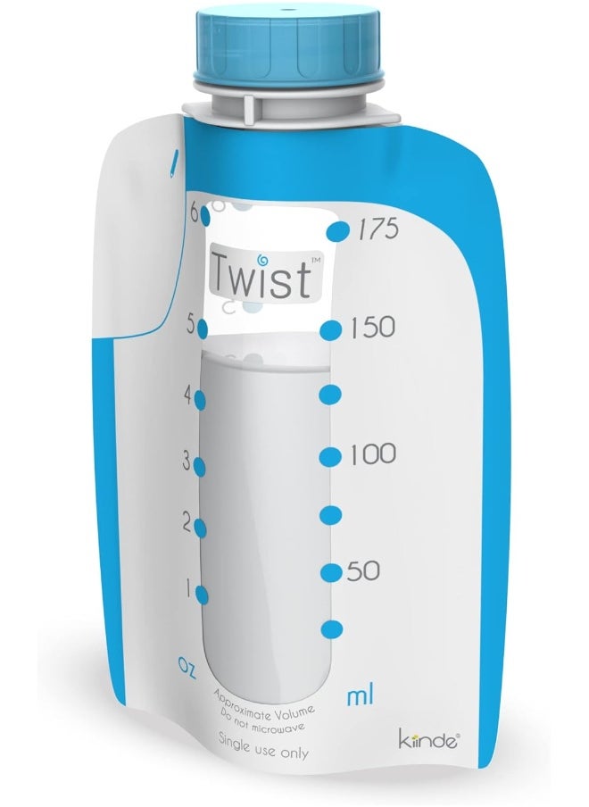 Kiinde Breast Milk Storage Twist Pouch (6 oz - Pack of 80)