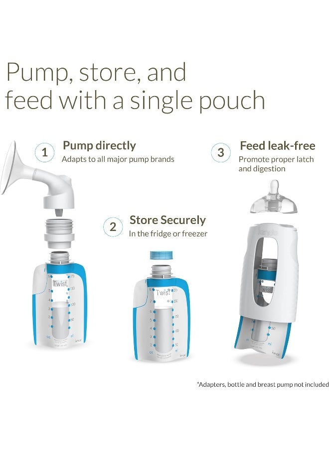 Kiinde Breast Milk Storage Twist Pouch (6 oz - Pack of 80)