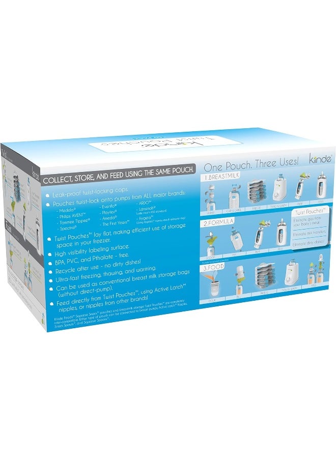 Kiinde Breast Milk Storage Twist Pouch (6 oz - Pack of 80)