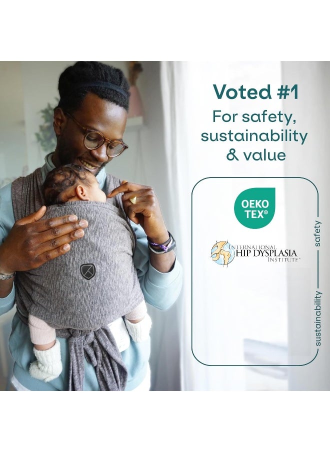 Koala Babycare An easy to put on, adjustable, unisex carrier - multifunctional baby carrier up to 9 kg - Anthracite - KBC® registered design