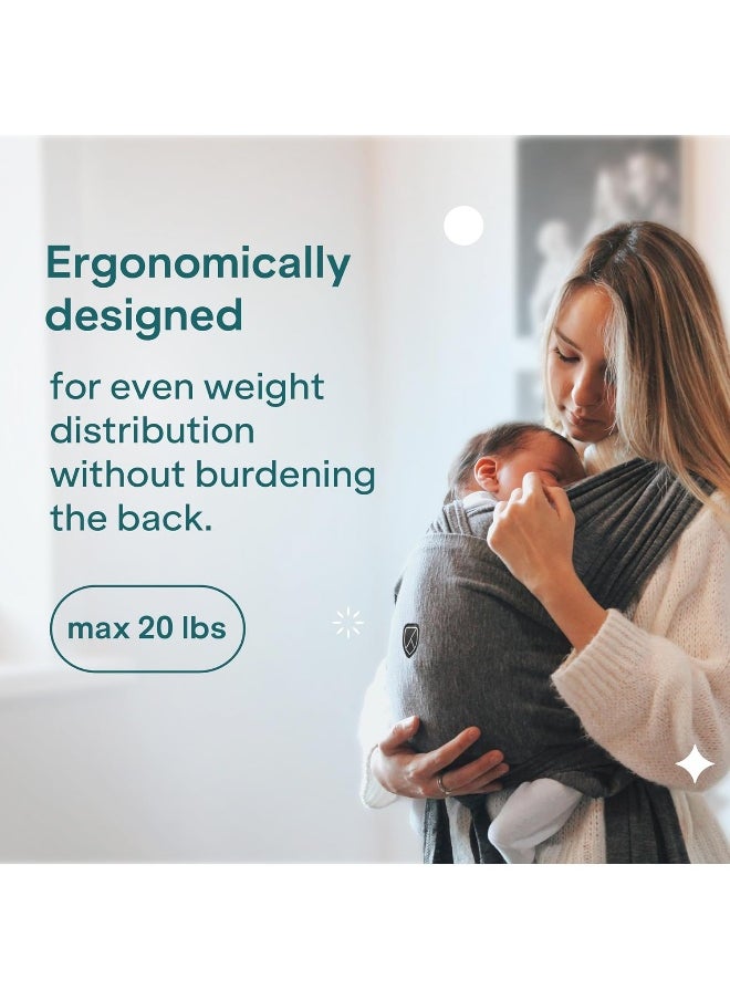 Koala Babycare An easy to put on, adjustable, unisex carrier - multifunctional baby carrier up to 9 kg - Anthracite - KBC® registered design