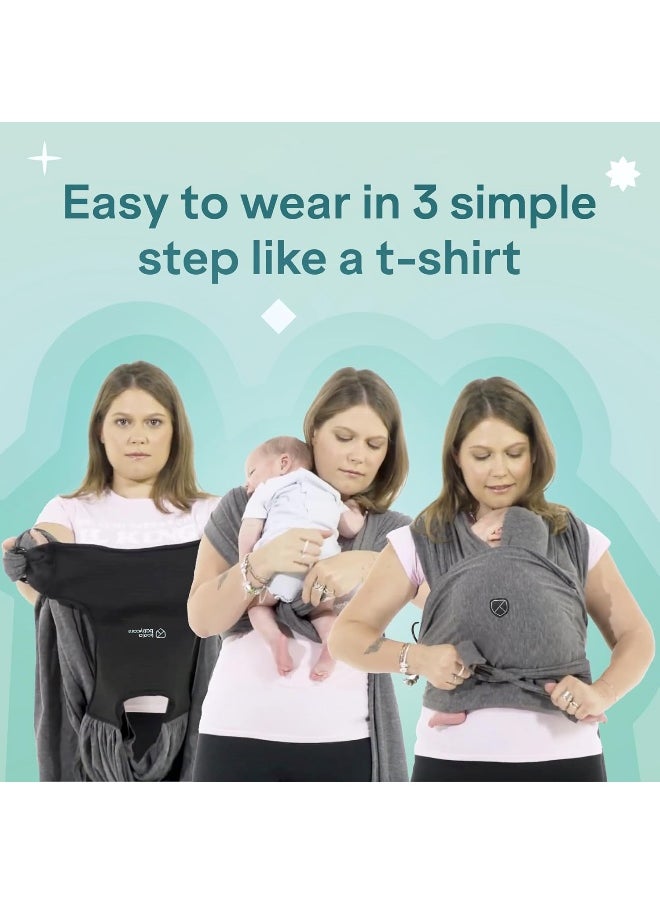 Koala Babycare An easy to put on, adjustable, unisex carrier - multifunctional baby carrier up to 9 kg - Anthracite - KBC® registered design