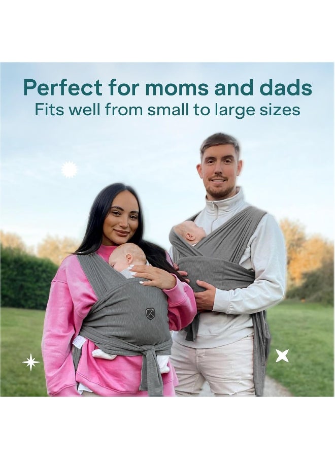 Koala Babycare An easy to put on, adjustable, unisex carrier - multifunctional baby carrier up to 9 kg - Anthracite - KBC® registered design