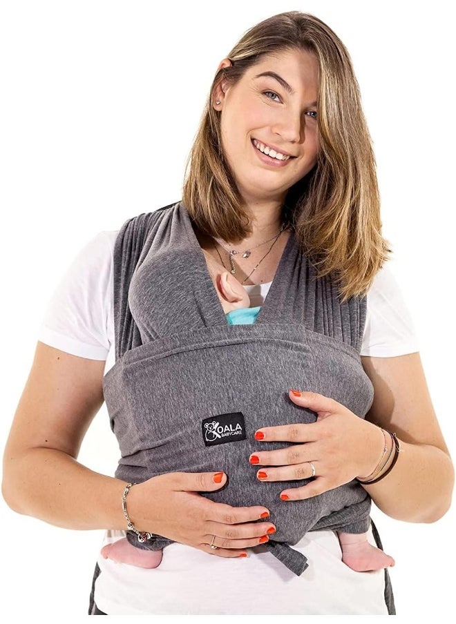 Koala Babycare An easy to put on, adjustable, unisex carrier - multifunctional baby carrier up to 9 kg - Anthracite - KBC® registered design