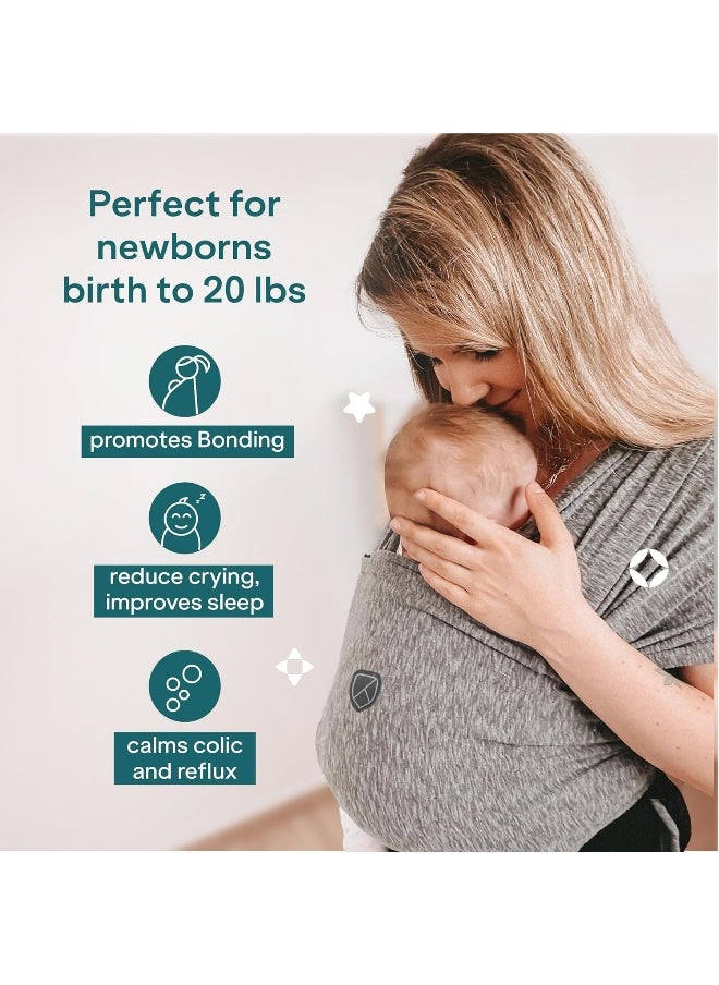 Koala Babycare An easy to put on, adjustable, unisex carrier - multifunctional baby carrier up to 9 kg - Anthracite - KBC® registered design