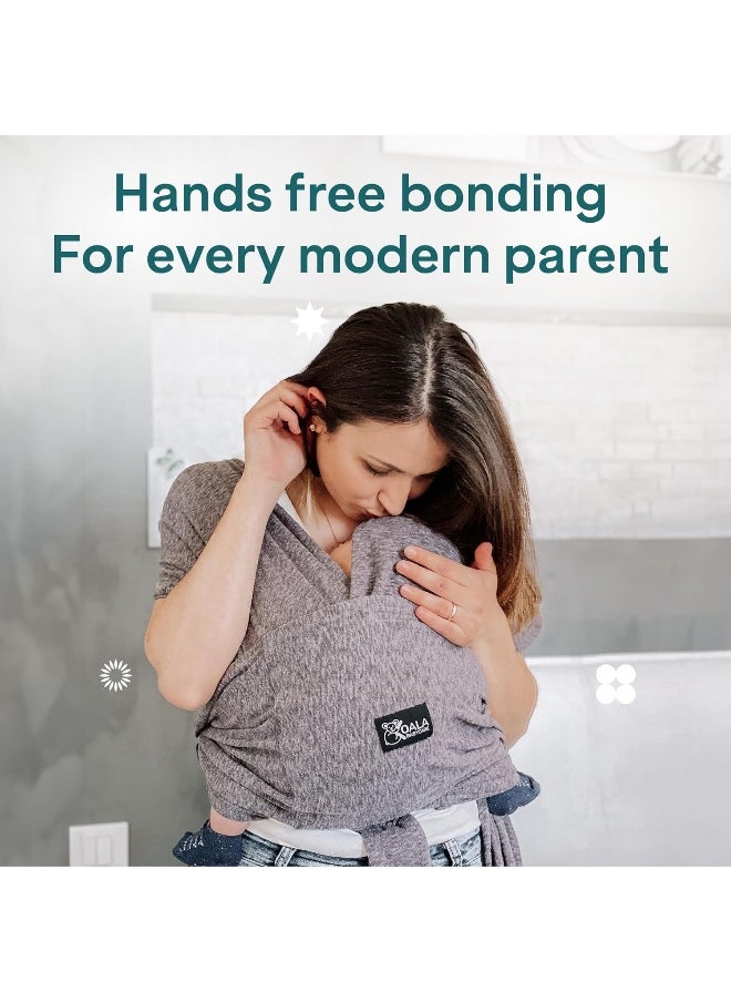 Koala Babycare An easy to put on, adjustable, unisex carrier - multifunctional baby carrier up to 9 kg - Anthracite - KBC® registered design