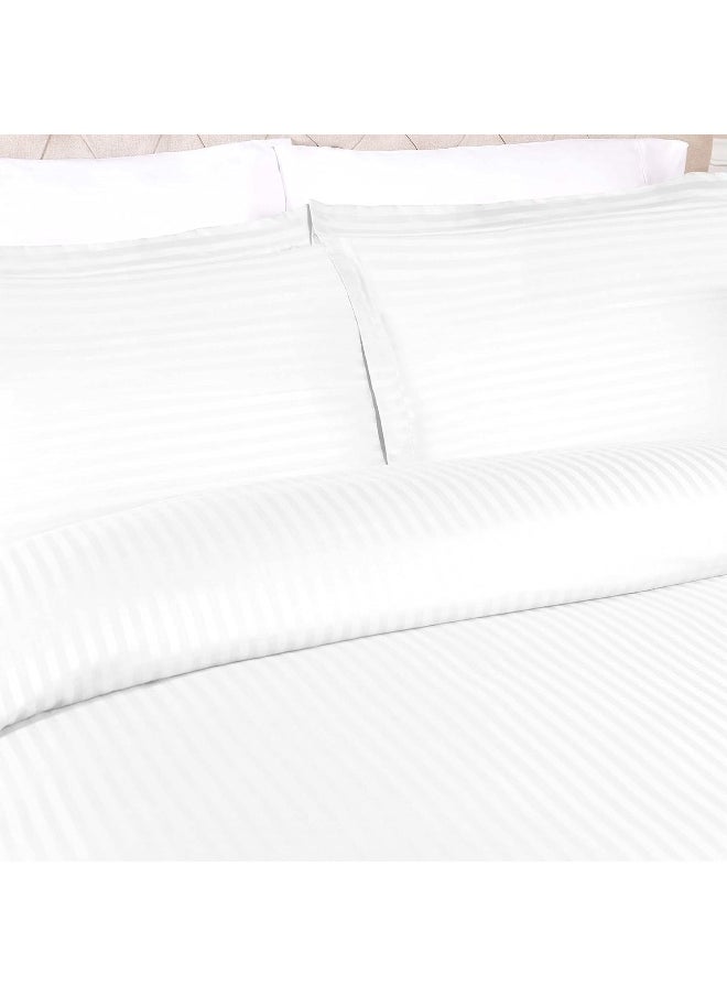 Superior Combed Cotton 300 Thread Count Duvet Cover Set, White, King/California King, 3-Piece