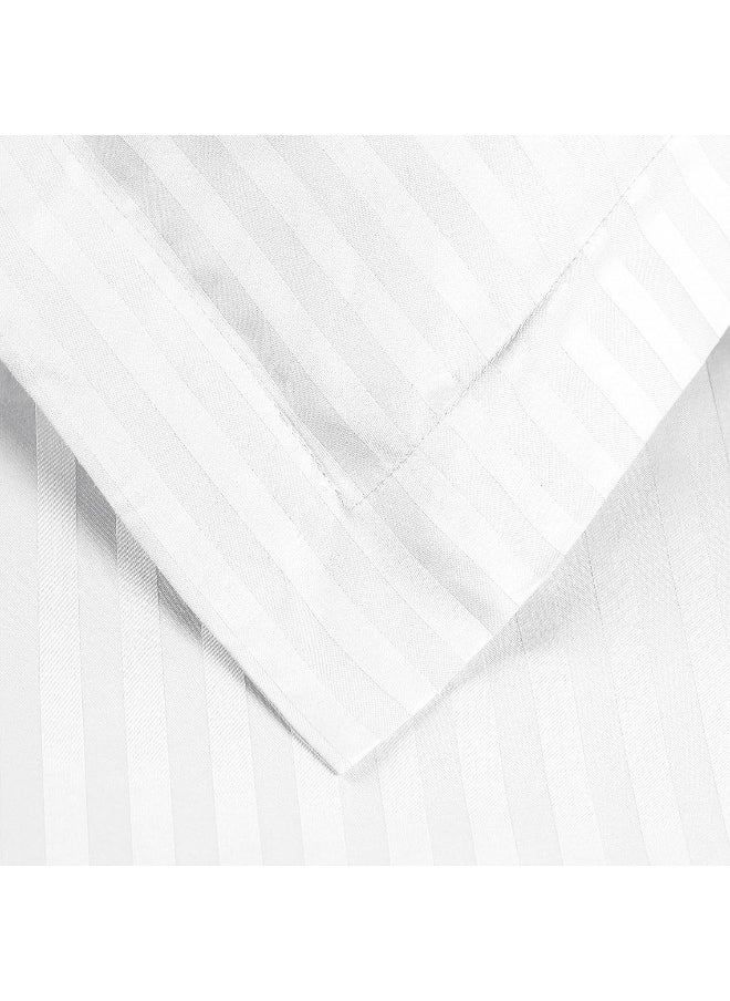 Superior Combed Cotton 300 Thread Count Duvet Cover Set, White, King/California King, 3-Piece