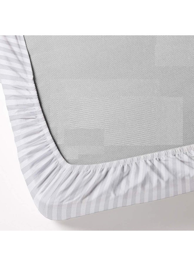 Extra Deep Sheets-Cotton Bed Sheets - 100% Cotton - 22 Inch Extra deep Pocket Fitted Sheet with Elastic All Around (4 Pcs Sheet Set) - (Light Blue Solid - King Size)