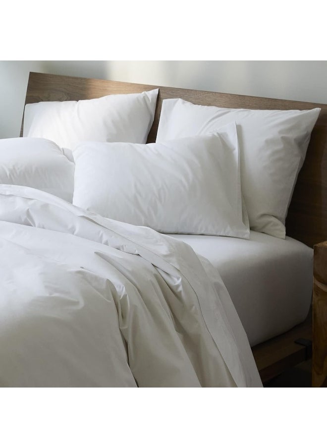 Brooklinen Luxury Sateen Pillowcases - Set of 2, King Size in White - 100% Long Staple Cotton with Envelope Closure