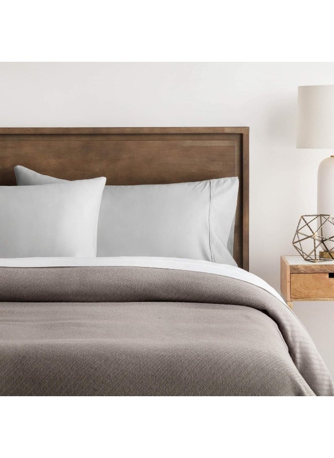 MALOUF 600 Thread Count Luxurious Feel Soft Cotton Blend Pillowcase Set of 2