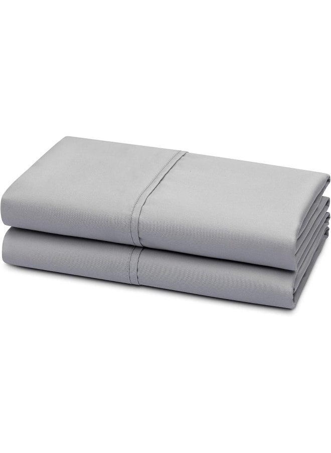 MALOUF 600 Thread Count Luxurious Feel Soft Cotton Blend Pillowcase Set of 2