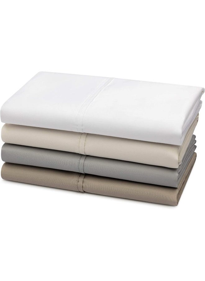 MALOUF 600 Thread Count Luxurious Feel Soft Cotton Blend Pillowcase Set of 2