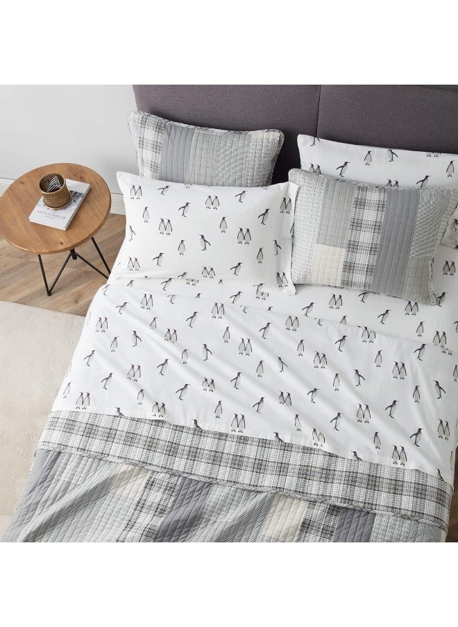 Eddie Bauer - Full Sheets, Cotton Flannel Bedding Set, 4pieces, Brushed for Extra Softness, Cozy Home Decor (Rookeries, Full)