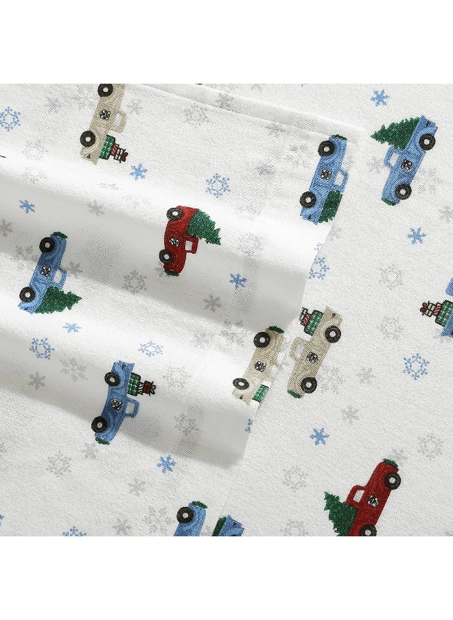 Eddie Bauer - Full Sheets, Cotton Flannel Bedding Set, Brushed For Extra Softness, Cozy Home Decor (Winter Outing, Full)