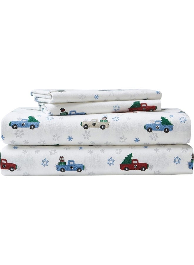 Eddie Bauer - Full Sheets, Cotton Flannel Bedding Set, Brushed For Extra Softness, Cozy Home Decor (Winter Outing, Full)