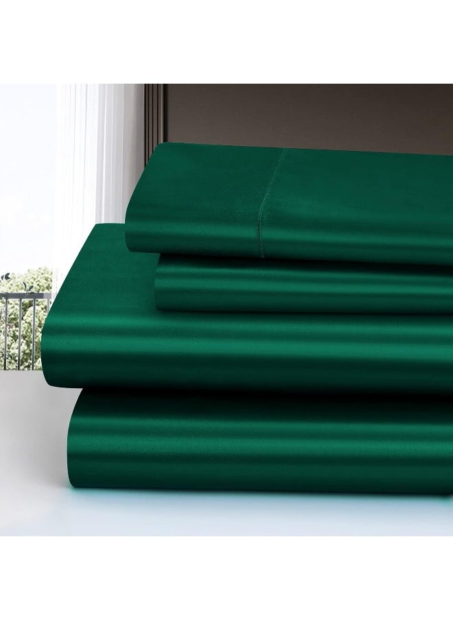 Homiest 4pcs Satin Sheets Set Luxury Silky Satin Bedding Set with Deep Pocket