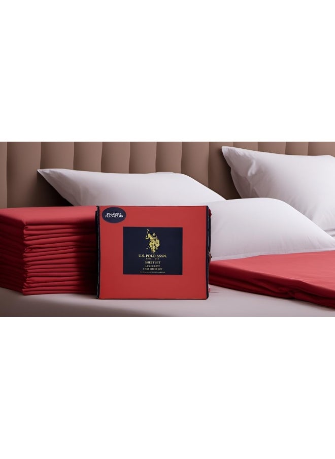 U.S. Polo Assn. 100% Brushed Microfiber Luxurious Deep Pocket Bed Sheet and Pillowcase Set