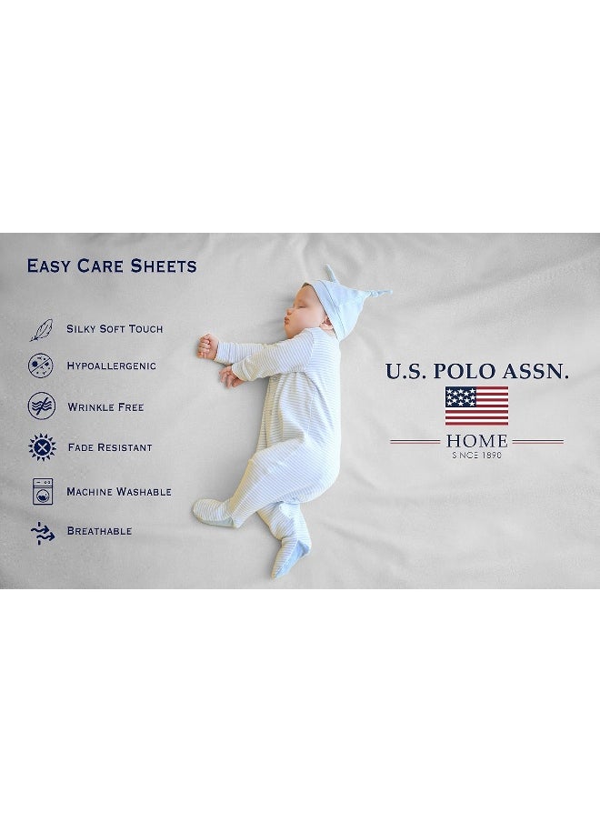 U.S. Polo Assn. 100% Brushed Microfiber Luxurious Deep Pocket Bed Sheet and Pillowcase Set
