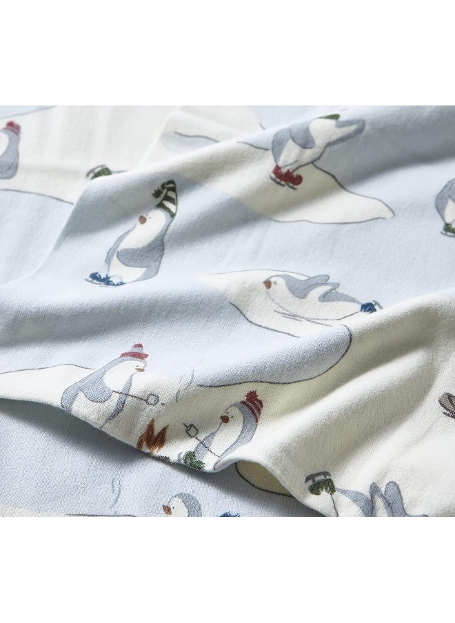 Eddie Bauer - Full Sheets, Cotton Flannel Bedding Set, Brushed for Extra Softness, Cozy Home Decor (Skating Penguin, 4 pcs, Full)