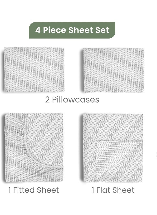 Martex EcoPure Comfort Wash Sheet Set, Full, Charcoal