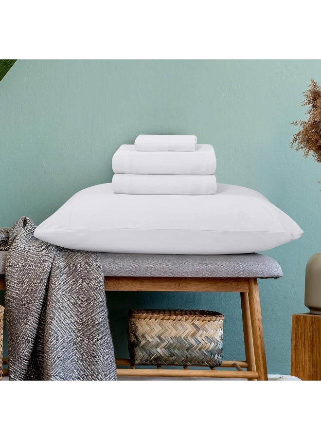 Utopia Bedding Queen Sheet Set - Jersey Knit Sheets 4 Piece Queen Jersey Sheet Set – Cotton Jersey Sheets – Soft T-Shirt Stretchy Sheets (Queen, White)