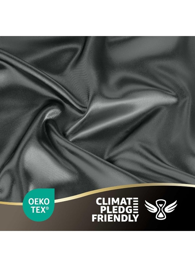 Martex 3-Piece Elegance Satin Sheets | Twin Size Bed Sheets | Luxury Hotel Quality Bed Sheets Set | Satin Sheets | Silky Soft & Smooth | Great for Hair & Skin | Silver Satin Sheets | Silver