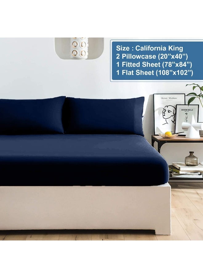 DAN RIVER California King Jersey Sheet Set
