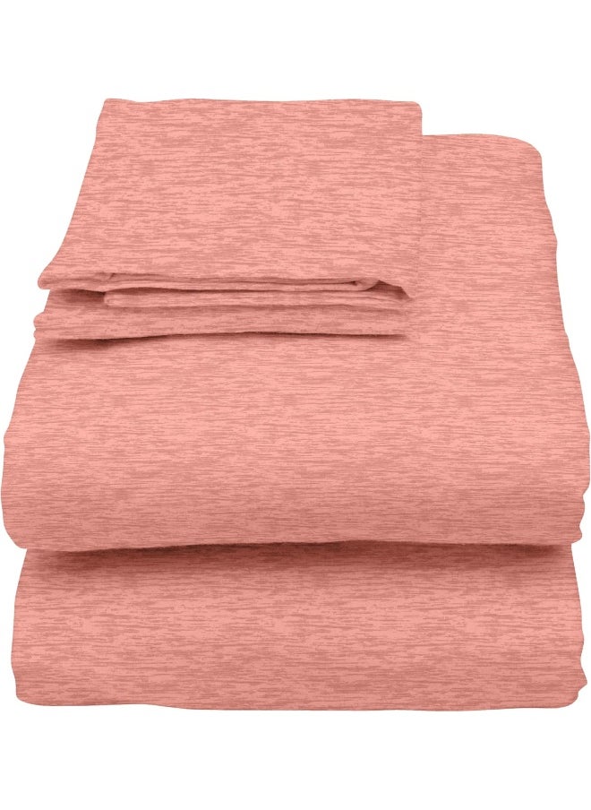 U.S. Polo Assn. All Season, Soft and Cozy T-Shirt Material, 1800 Thread Count 4-Piece Cotton Rich Jersey Sheet Set