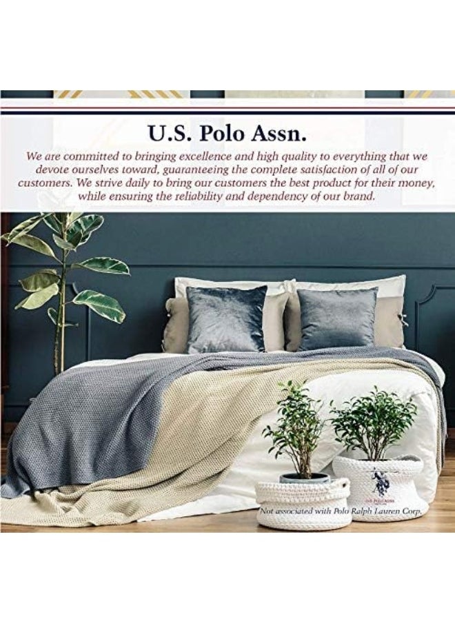 U.S. Polo Assn. All Season, Soft and Cozy T-Shirt Material, 1800 Thread Count 4-Piece Cotton Rich Jersey Sheet Set