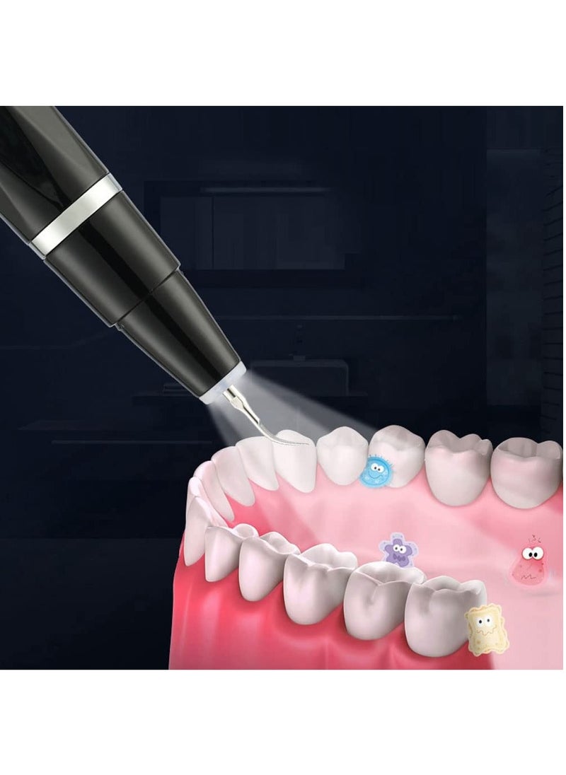 Electric Tooth Polisher with LED Lamp Ultrasonic Cleaner Toothbrush 5 Modes Teeth Cleaning Kit Tartar Remover Stains