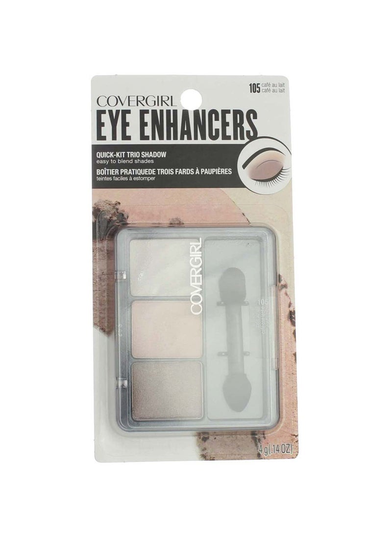 Cg Eyeshadow 105 Trio Caf Size Ea Cover Girl Eye Enhancers Quick-Kit-Trio Shadow 105 Cafe Au Lait .17 Oz