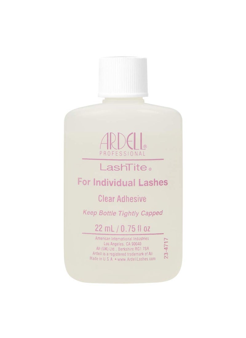 Ardell LashTite Lash Adhesive Clear Waterproof Lash Glue LongLasting Strong Hold Eyelash Glue for Individual Lashes 075 fl oz