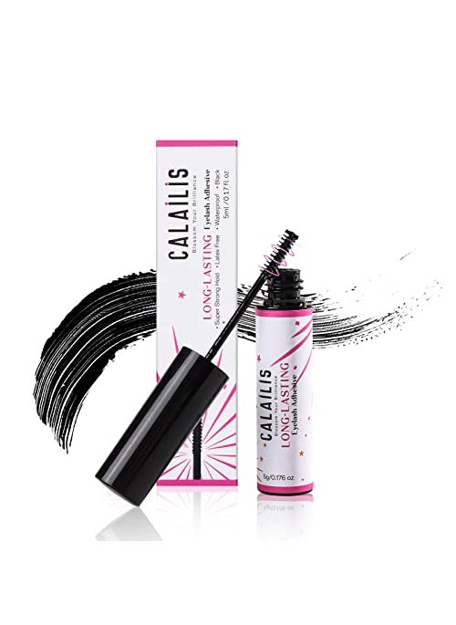 CALAILIS Lash Glue Cluster Lash Glue for DIY Lash Extensions Super Strong Hold 48 Hours Long Lasting Lash Extension Glue for Lash Cluster Waterproof NonIrritating Fast Drying Lash Glue